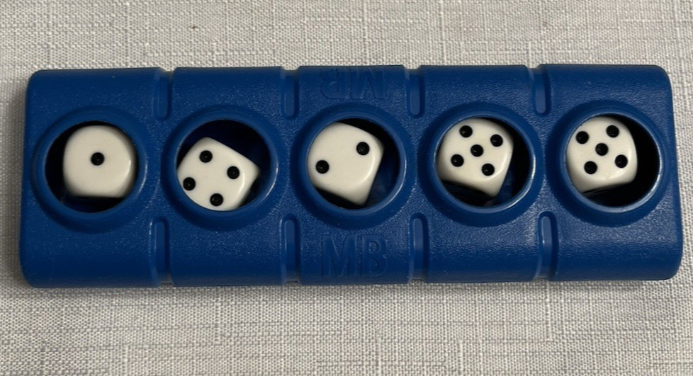 Vintage 1989 Milton Bradley Travel Classic Yahtzee Game Ages 8+~Complete