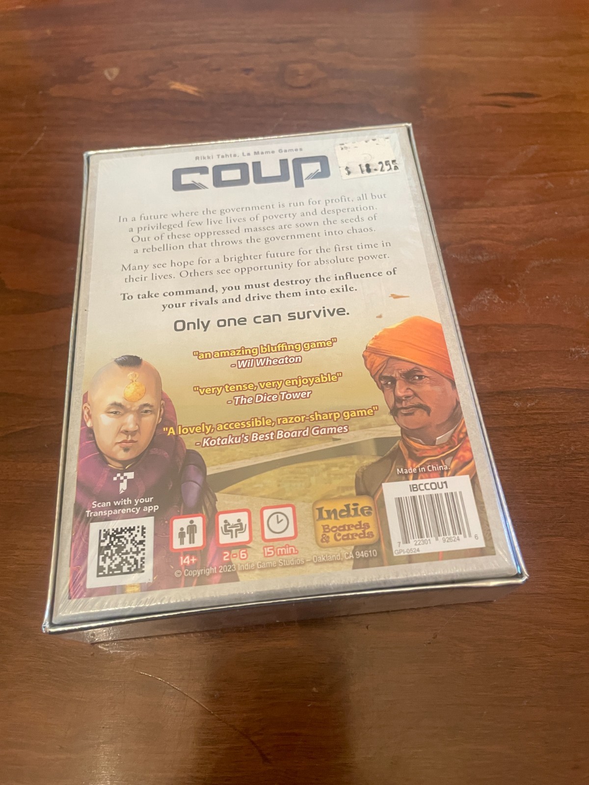 Indie Boards and Cards Coup The Dystopian Universe Card Game – COU1IBC – NEW