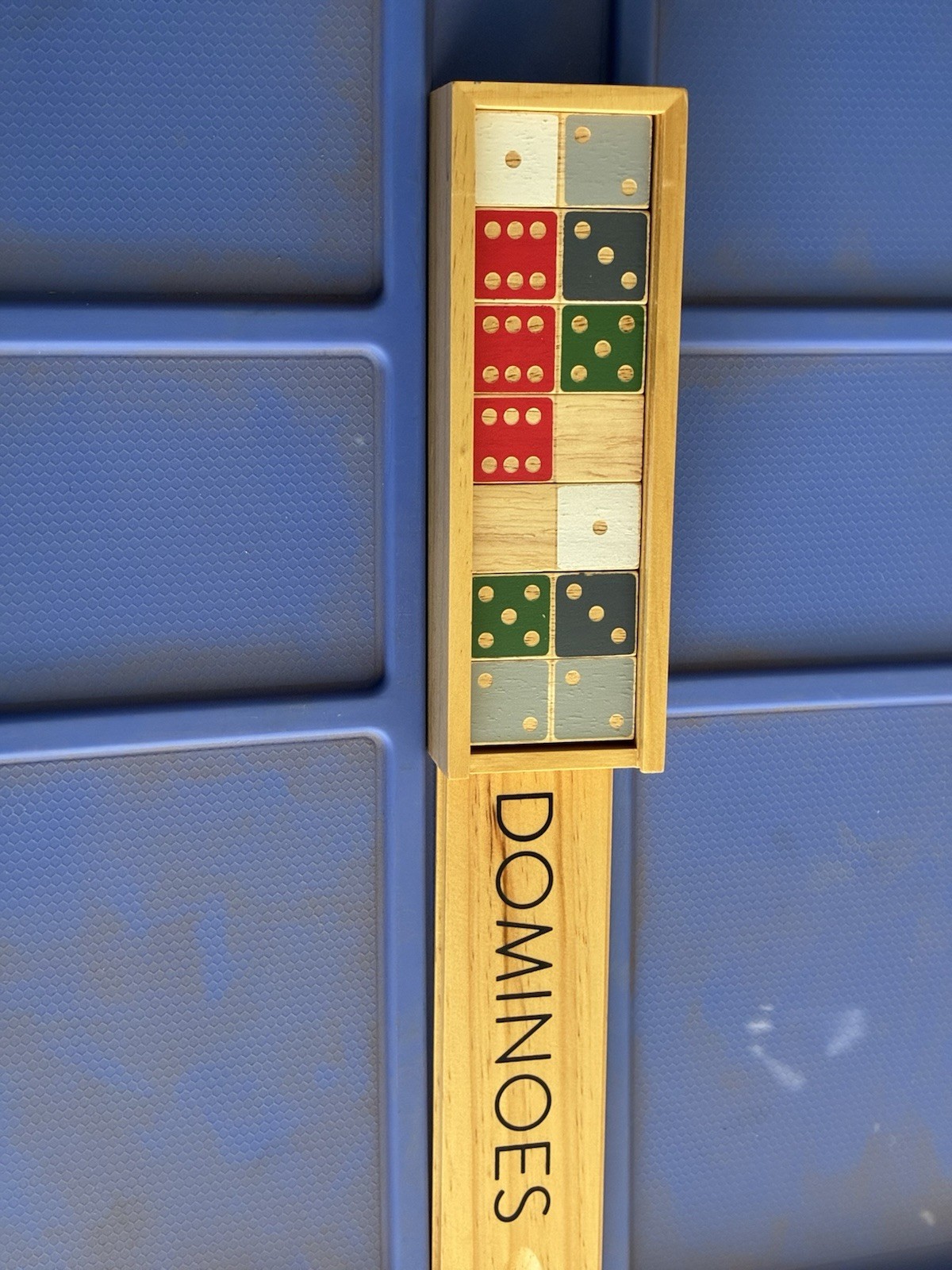 Hearth & Hand with Magnolia Wooden Dominoes Tile Game Set Strategy Complete