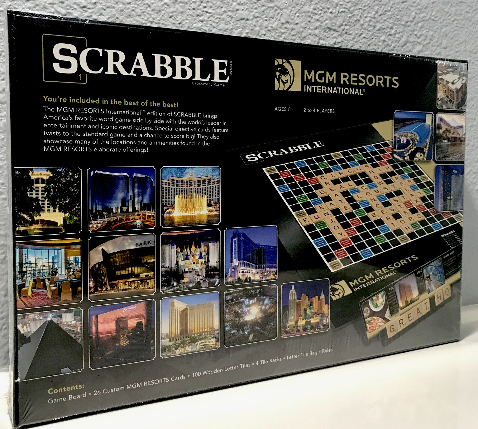 MGM Resorts International USAopoly Scrabble Crossword Game New in Sealed Box 8+