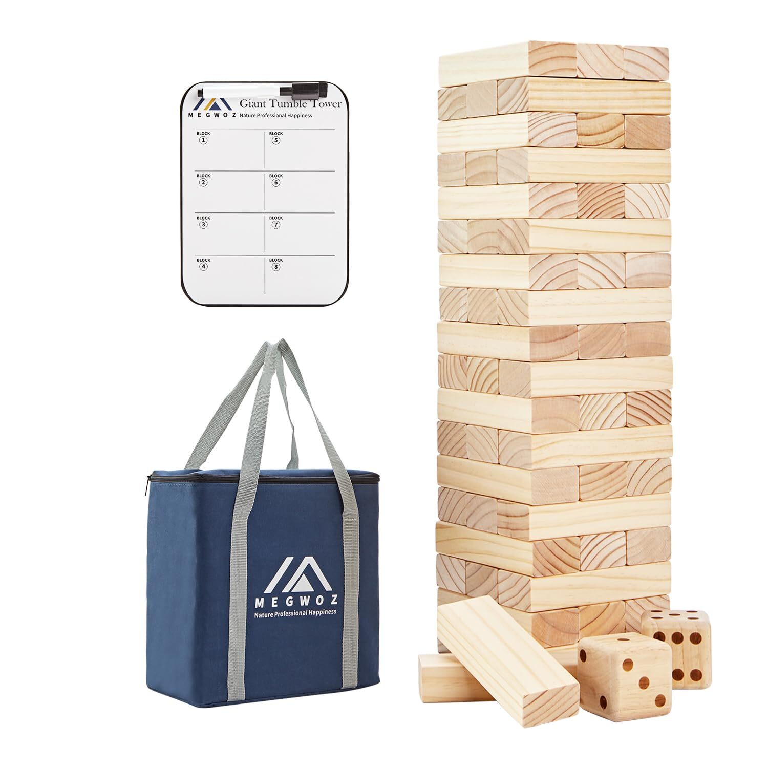Giant Tumble Tower Family Games for Kids and Adults 57 Blocks New Zealand Pin…
