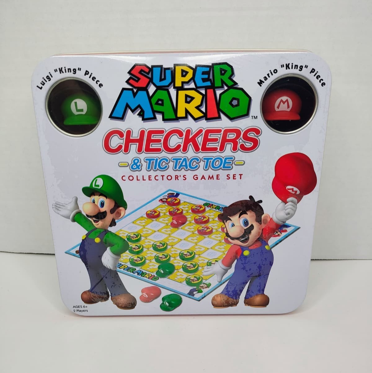 Super Mario Checkers & Tic-Tac-Toe Collector’s Tin Game USAopoly SEALED BrandNEW