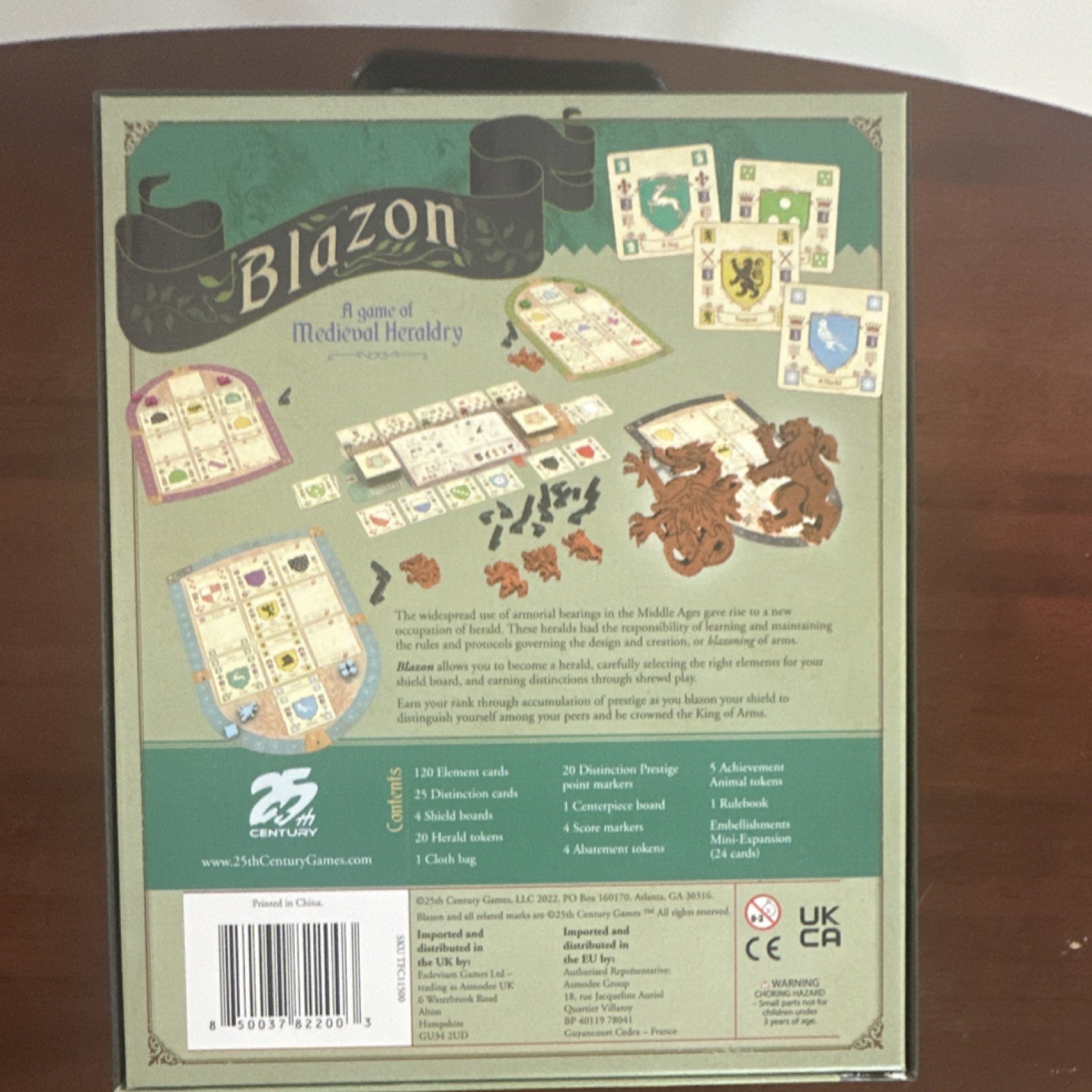 25th Century Games Blazon Deluxe Edition Board Game, Heraldry, Ages 14+, Ply 1-4