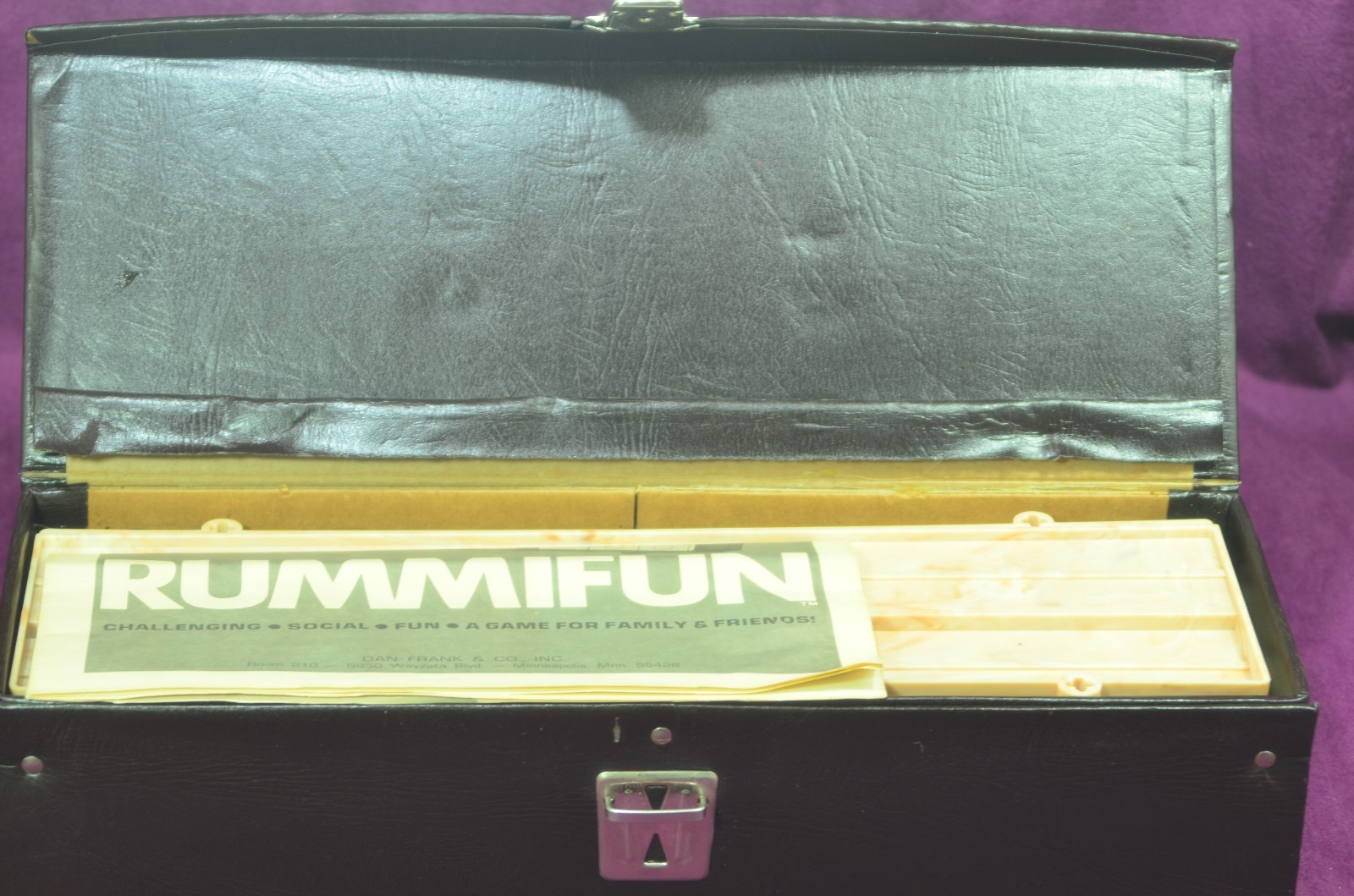 RARE RUMMIFUN Vintage Family Game by Dan Frank & Co in Carrying Case