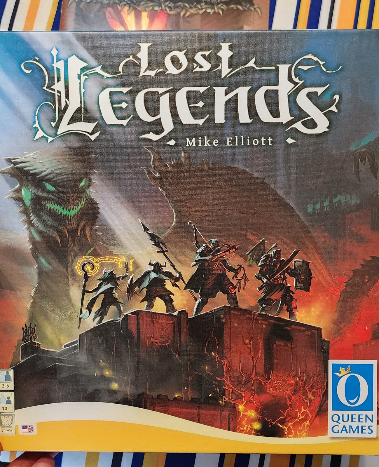 Lost Legends Board Game By Mike Elliott Queen Games Ages 10+ Complete VGUC