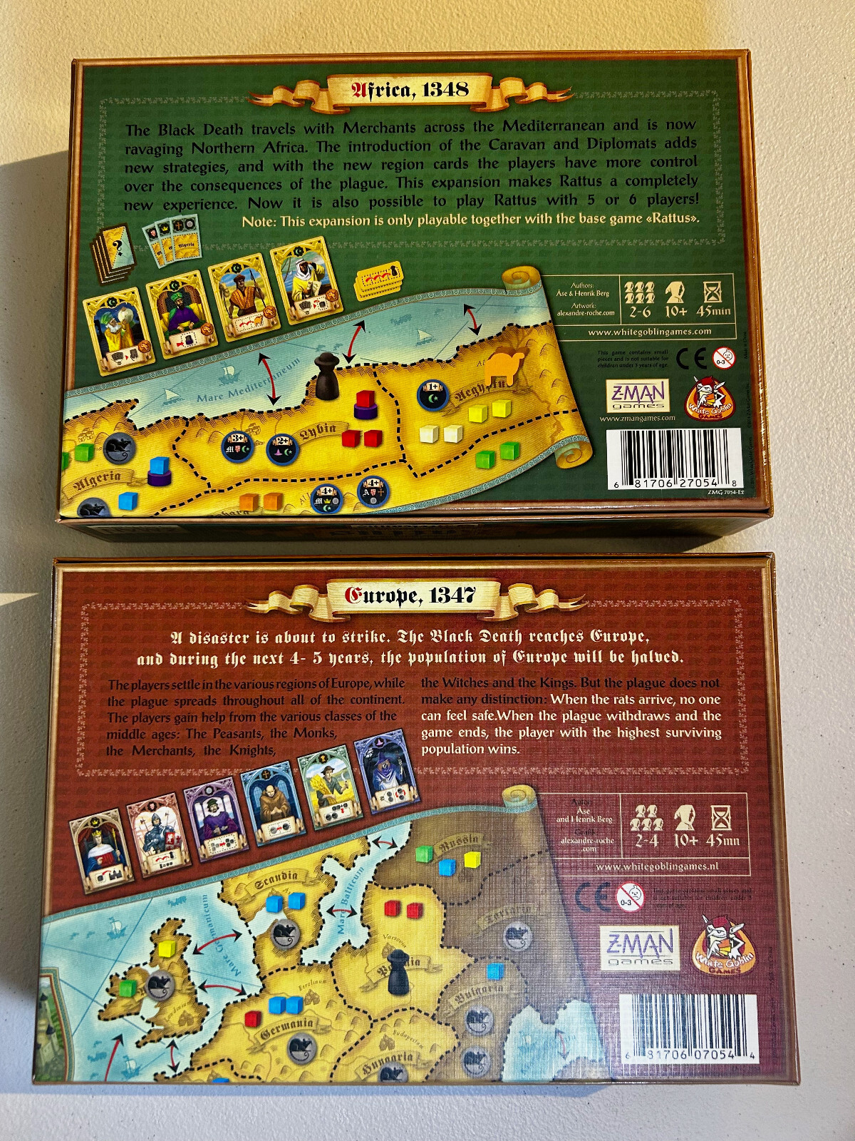 Z-man board games: Rattus + Rattus Africanus (base game + expansion 2-6 players)
