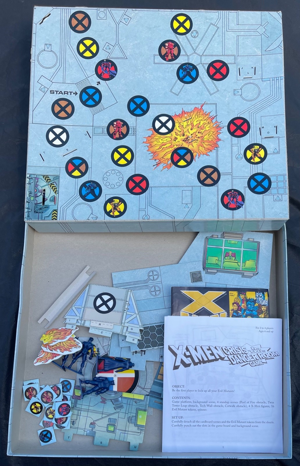 Marvel Comics: X-Men Crisis in the Danger Room Game by Pressman 1994 Vintage