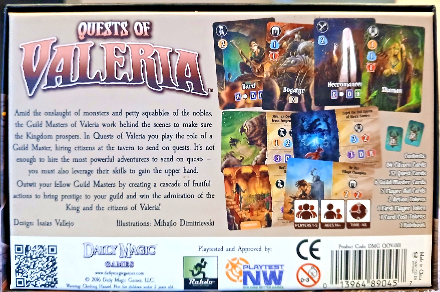 Quests of Valeria Card Game Kickstarter Edition New