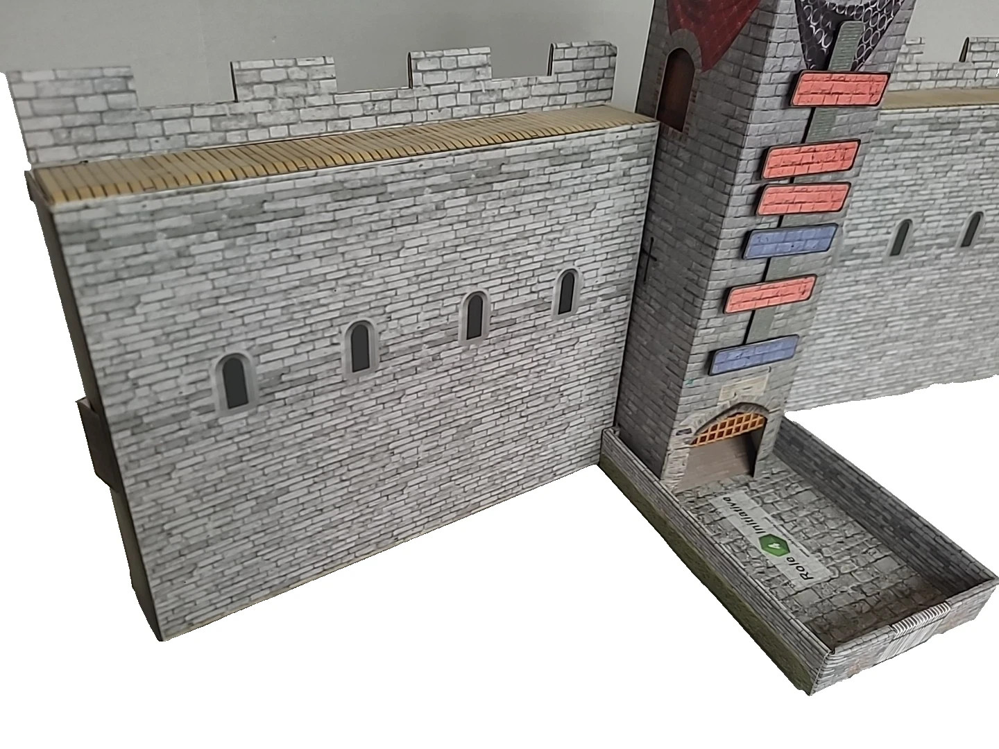 Castle Keep Dice Tower Castle Wall DM Screen + Magnetic Initiative Turn Tracker