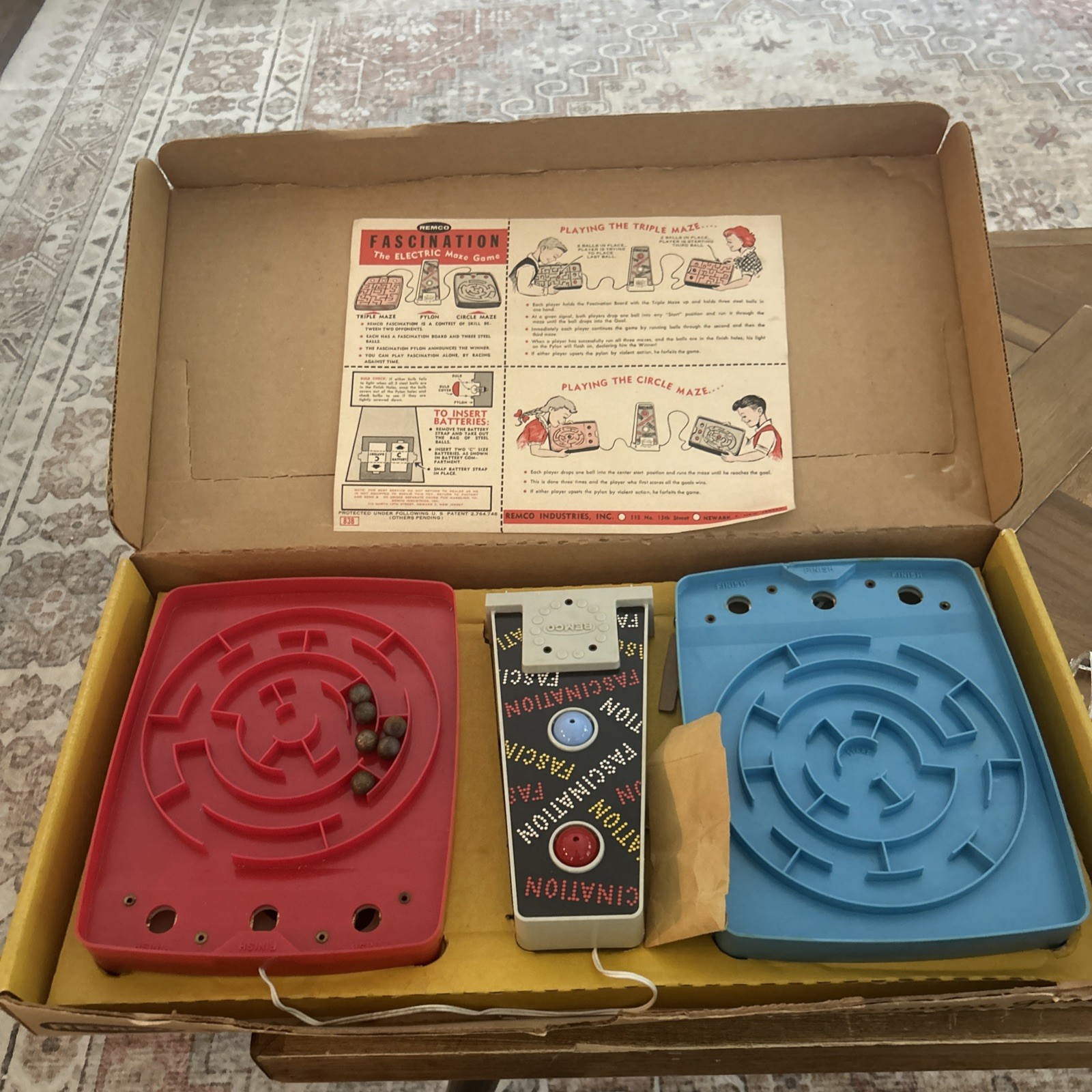 1961 Remco Fascination Electric Maze Game Orig Box UNTESTED