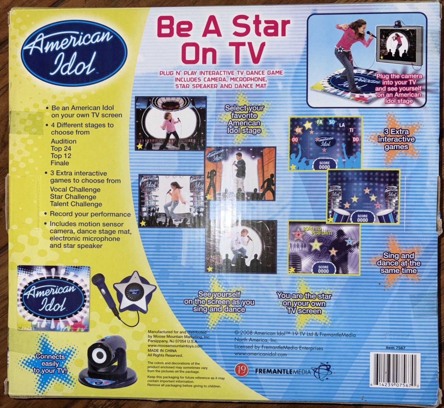 Rare 2008 American Idol “Be A Star On TV” Plug & Play Interactive Video Game NEW