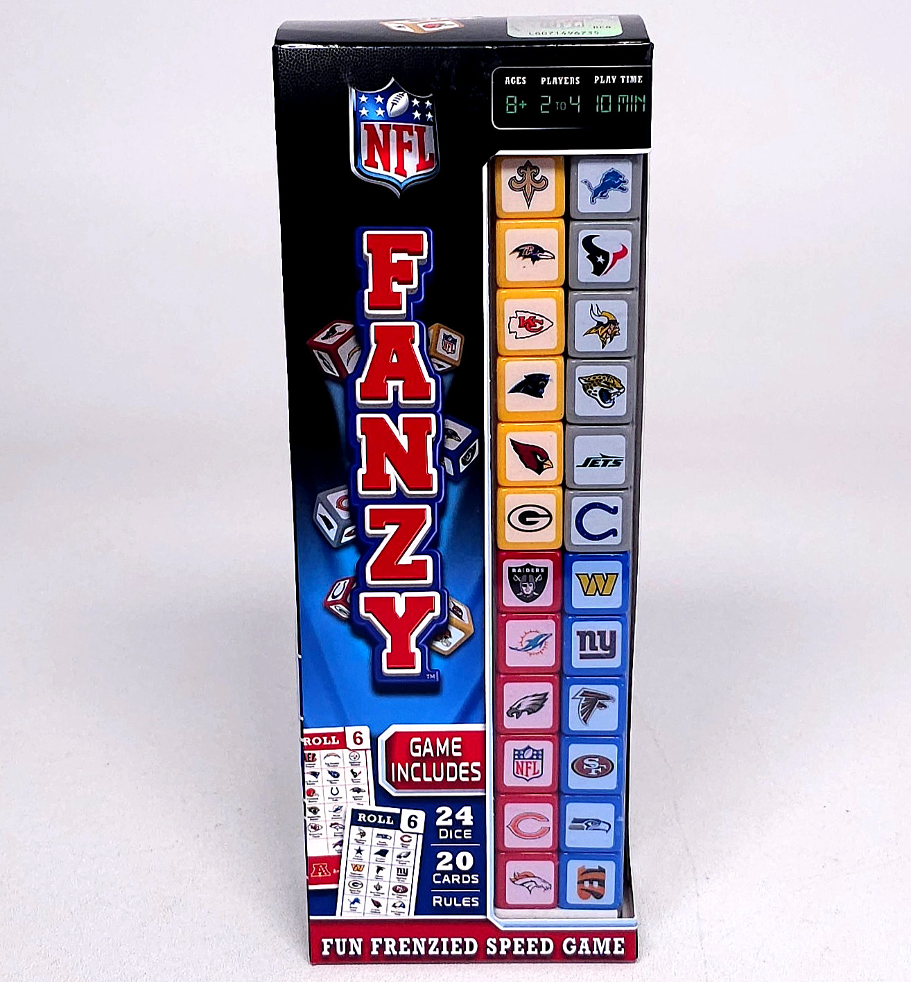 NEW NFL Football Fanzy Dice Card Game Fun Frenzied Speed Fast Paced Masterpieces
