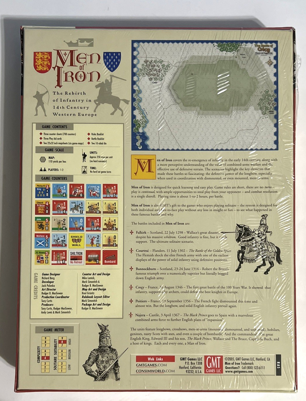 Men of Iron-Warfare in Middle Ages. Board game. GMT 2005. SEALED.