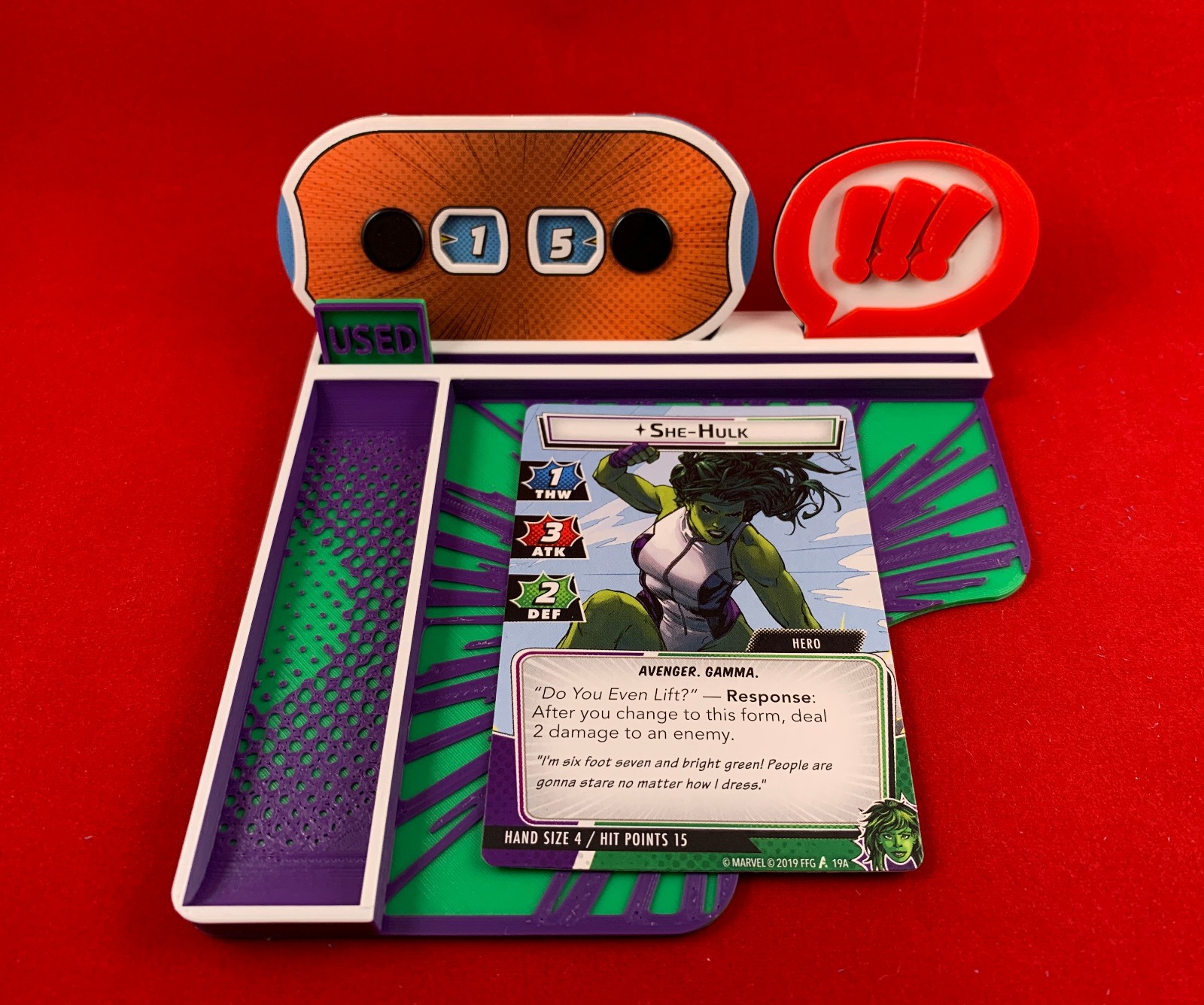 Marvel Champions™ compatible Hero Dashboard/Tray Custom 3D printed