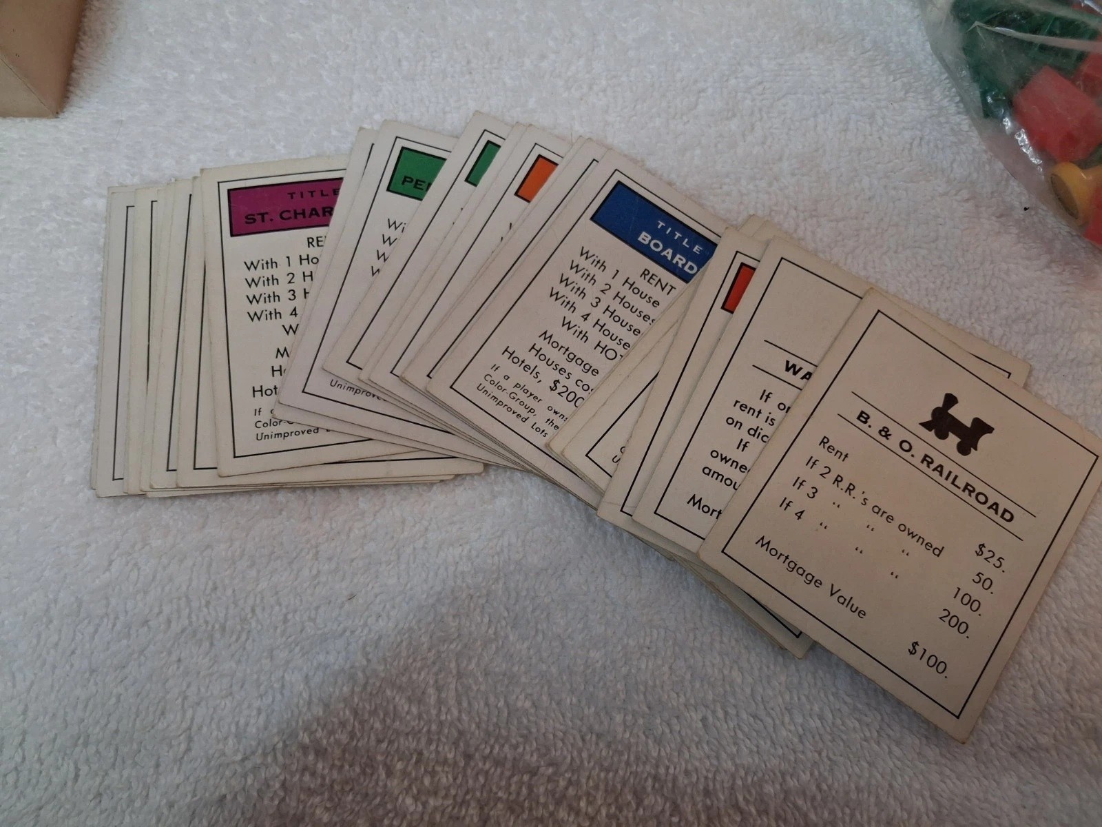 Monopoly Popular Version Box Set Parker Brothers 1950’s Red Box- INCOMPLETE