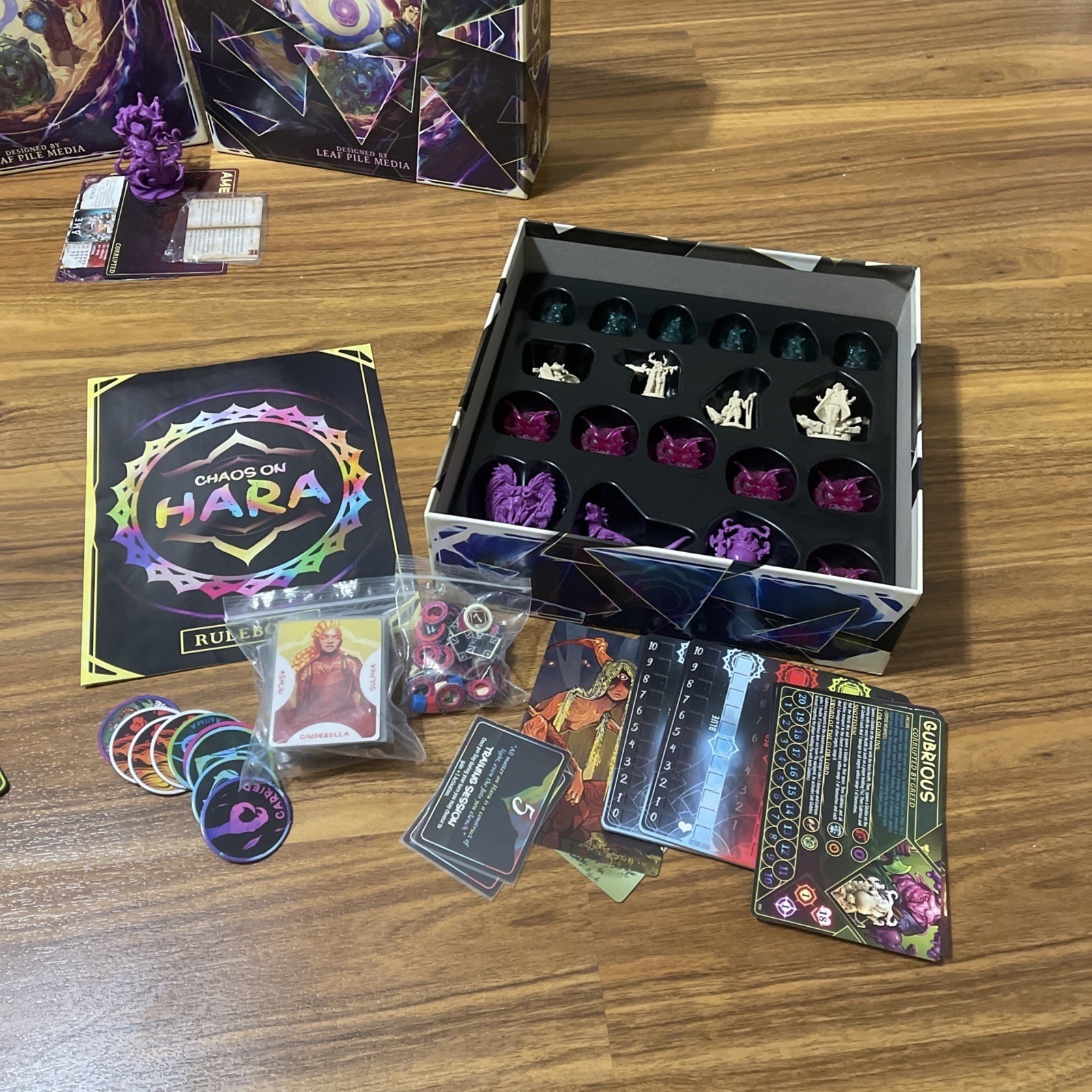 Champions of Hara- Chaos Of Hara- Ame Corrupted Afflicition Board Game Lot