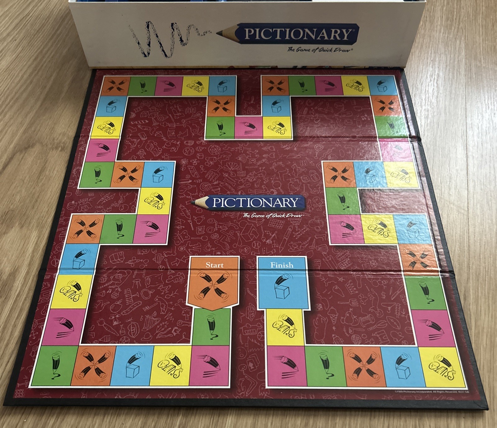*NEW OPEN BOX* Vintage Pictionary 1993 – 2000 Edition Board Game Milton Bradley