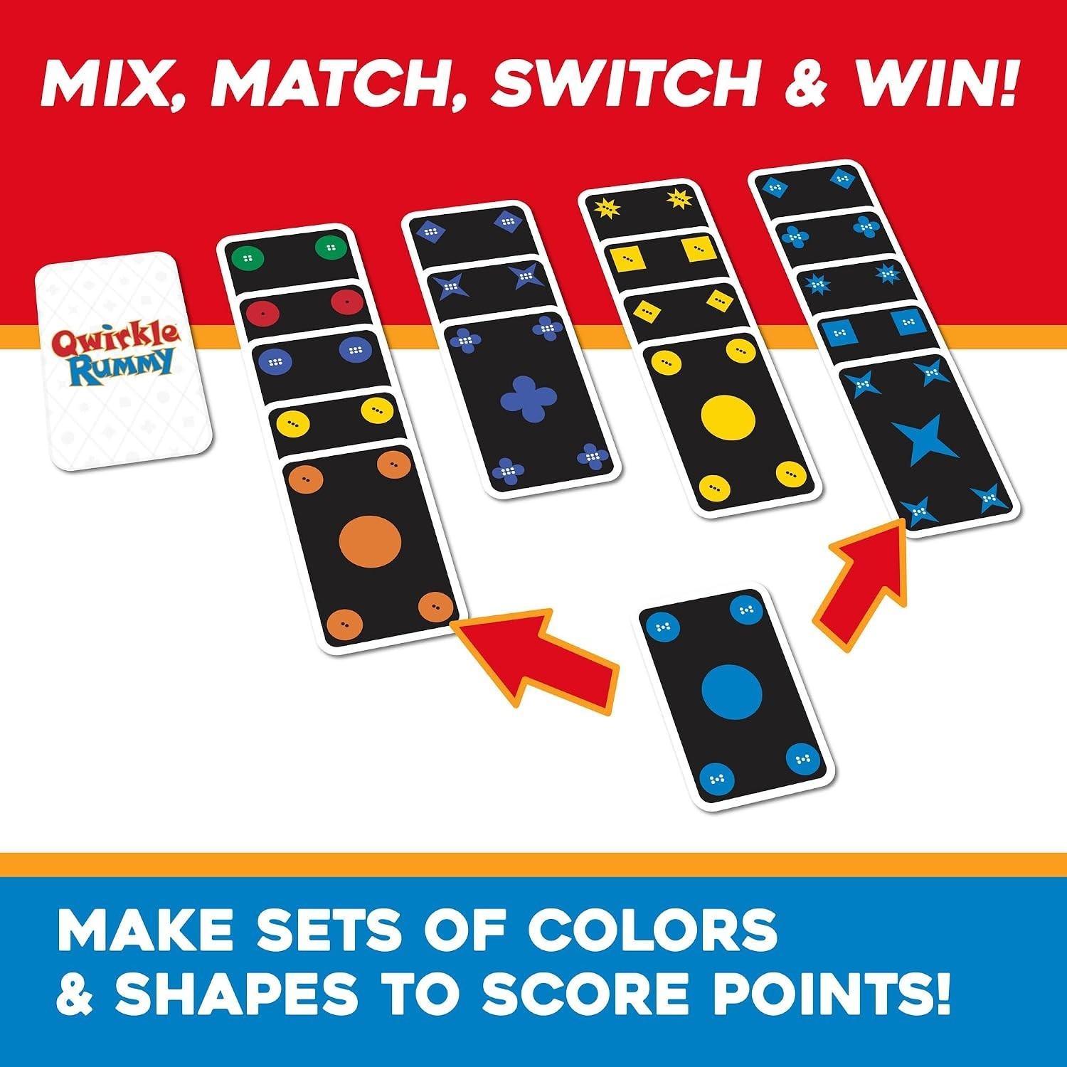 Qwirkle Rummy: Classic Card Game for Skill-Building Fun with 108 Colorful Cards!