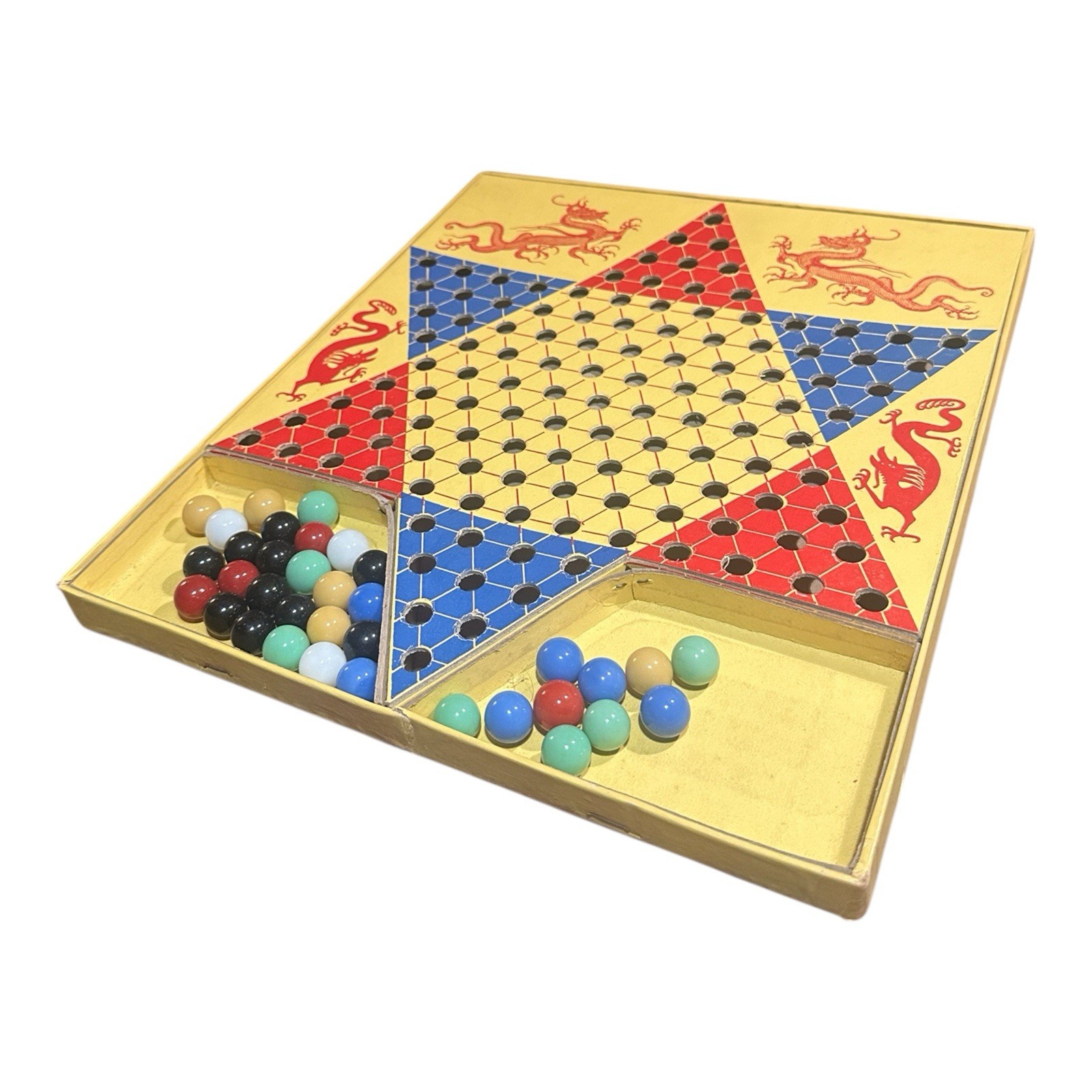 Chinko Checko Marblo Vintage Board Game Berry Pink Complete w/ Glass Marbles VTG