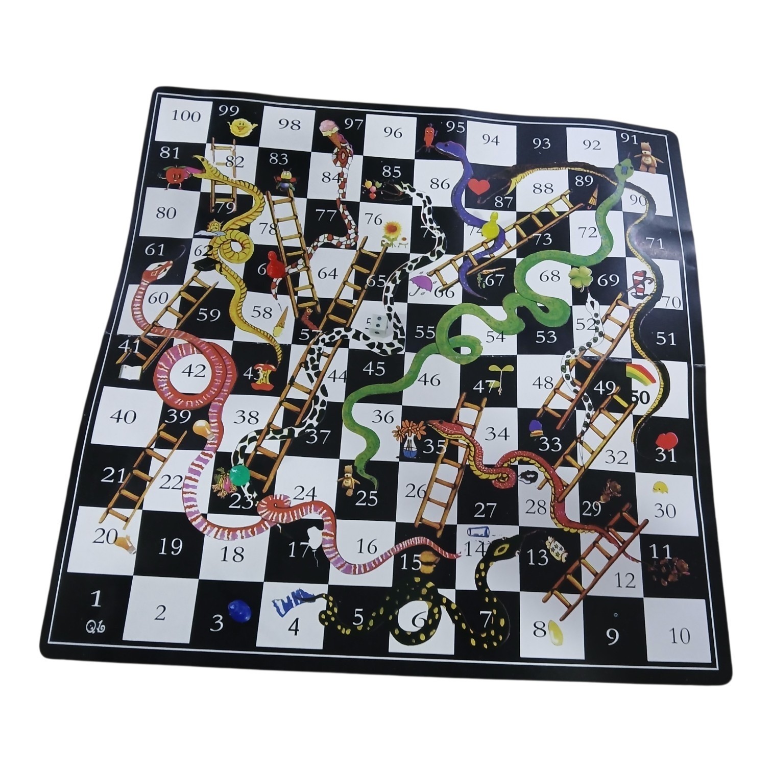 Snakes & Ladders Board Game (34 cm × 34 cm) | Classic Family & Kids Game | Fun