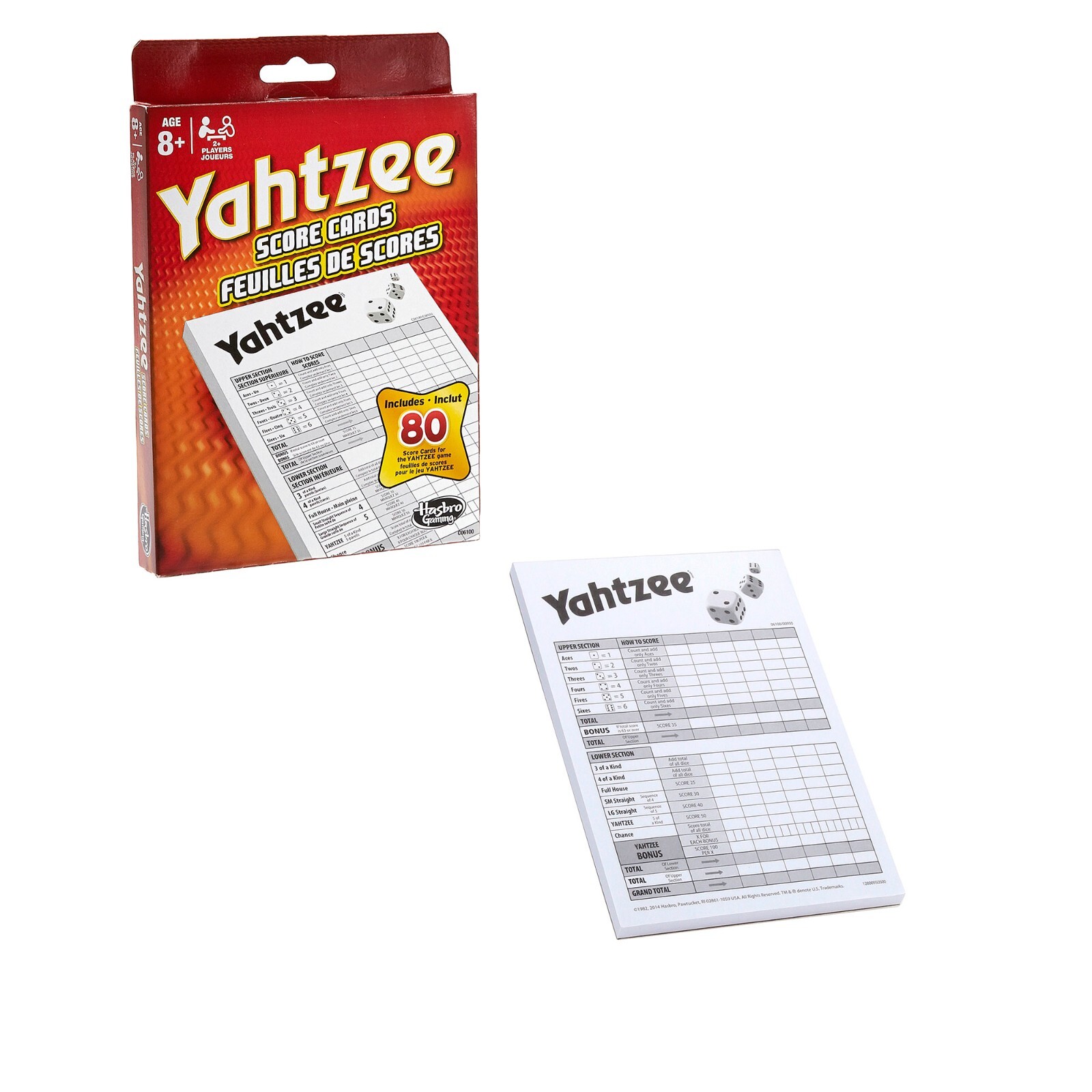 NEW Hasbro Gaming 06100 Yahtzee Game Score Pads 80 Sheets