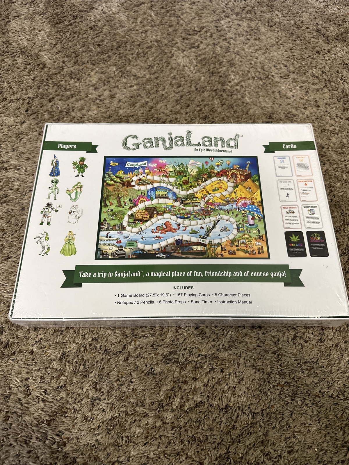 GanjaLand An Epic Weed Adventure Adult Board Game – New/ Sealed