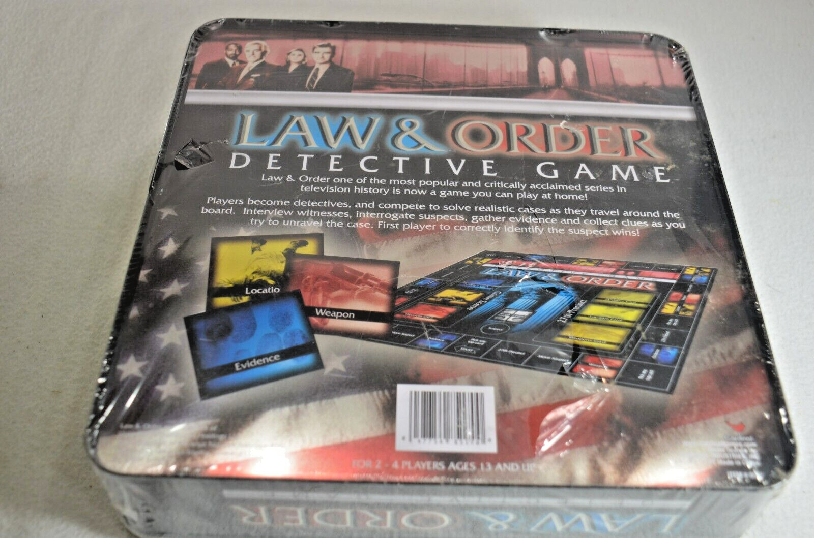 Law & Order Detective Game Tin 2-4 Players Cardinal New Sealed