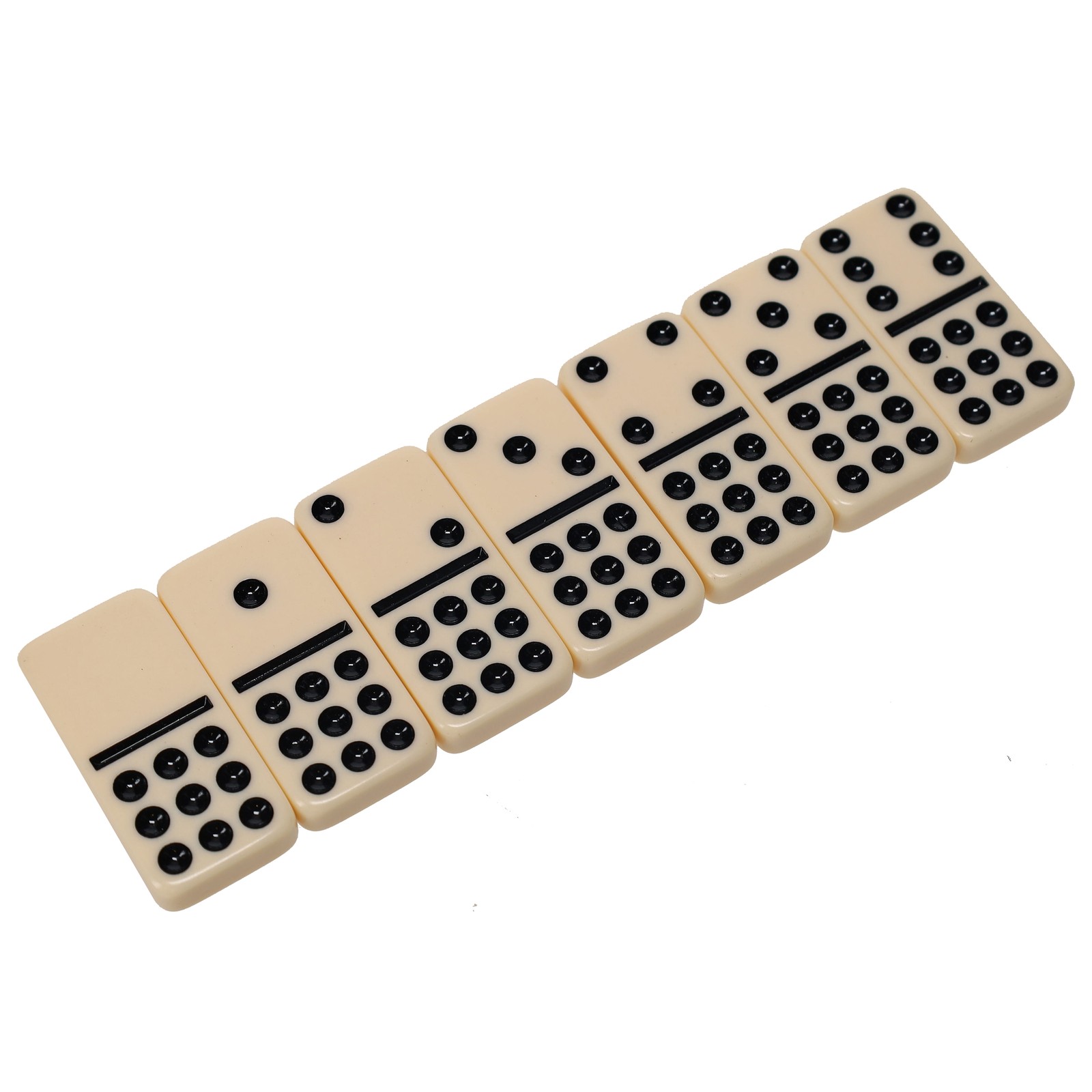 WE Games Double Nine Dominoes – Ivory Color Tiles, Club Size