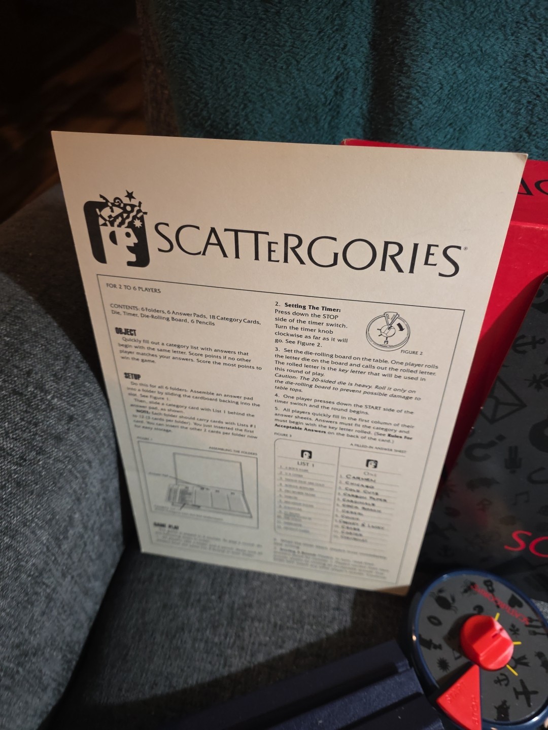 THE GAME of SCATTERGORIES 100% COMPLETE – 1988 Vintage Milton Bradley