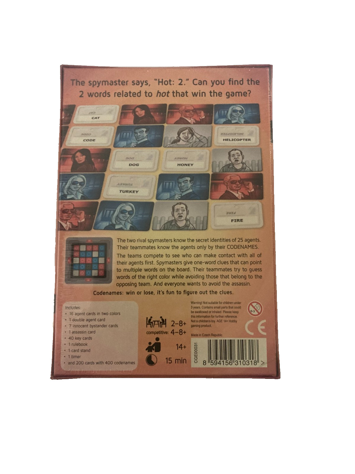 Codenames Board Game Czech Games Edition