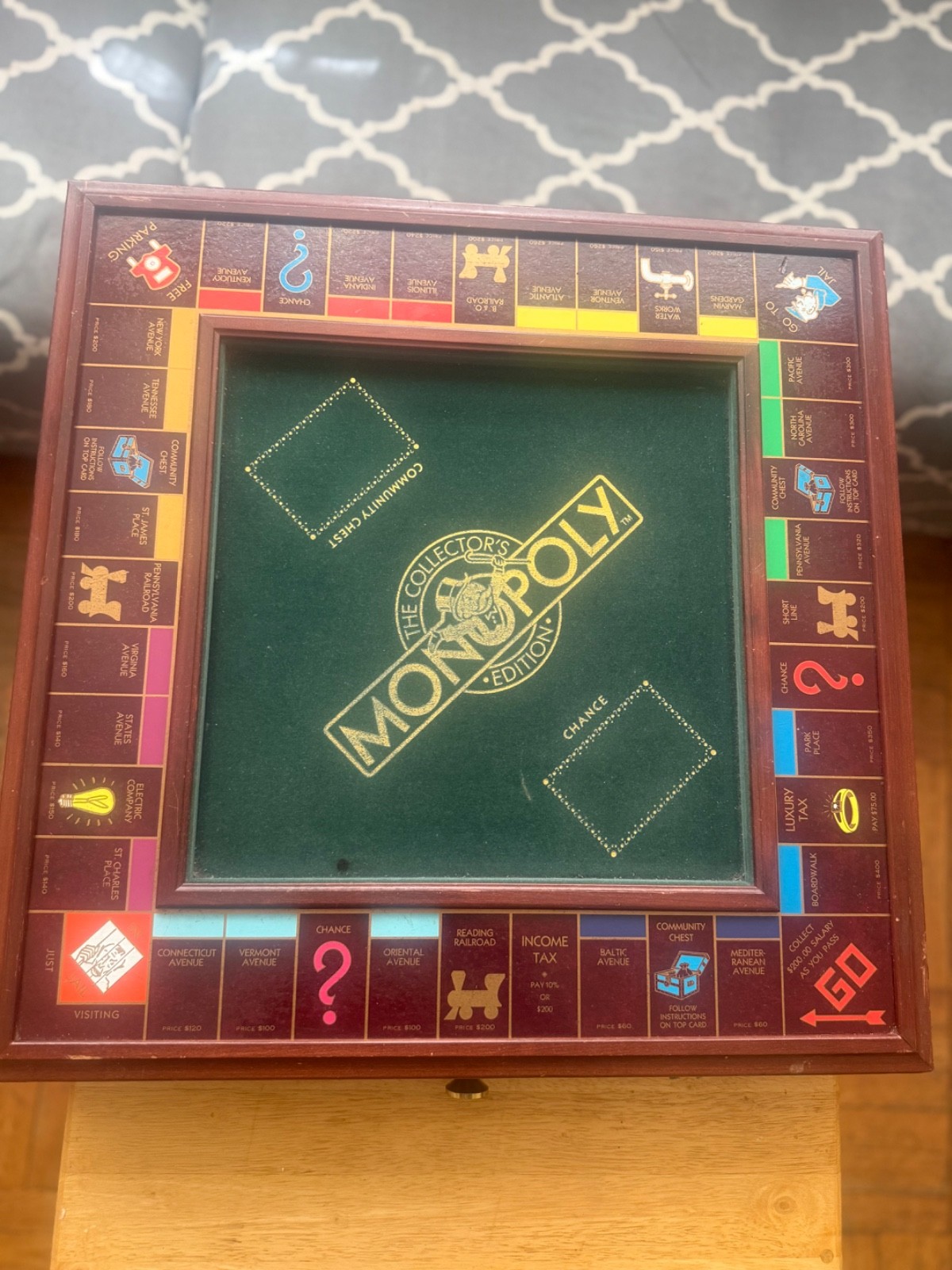 Monopoly Collector’s Edition 1991 Franklin Mint Wooden Luxury Board Game