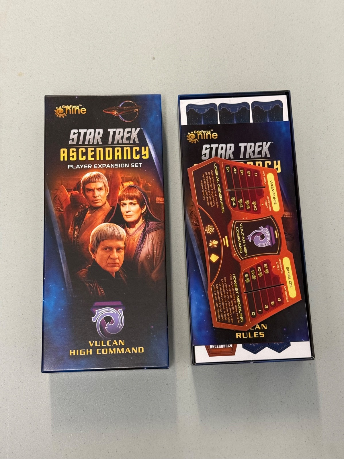 Star Trek Ascendency COMPLETE open NEVER PLAYED but UNPUNCHED Gale Force Nine
