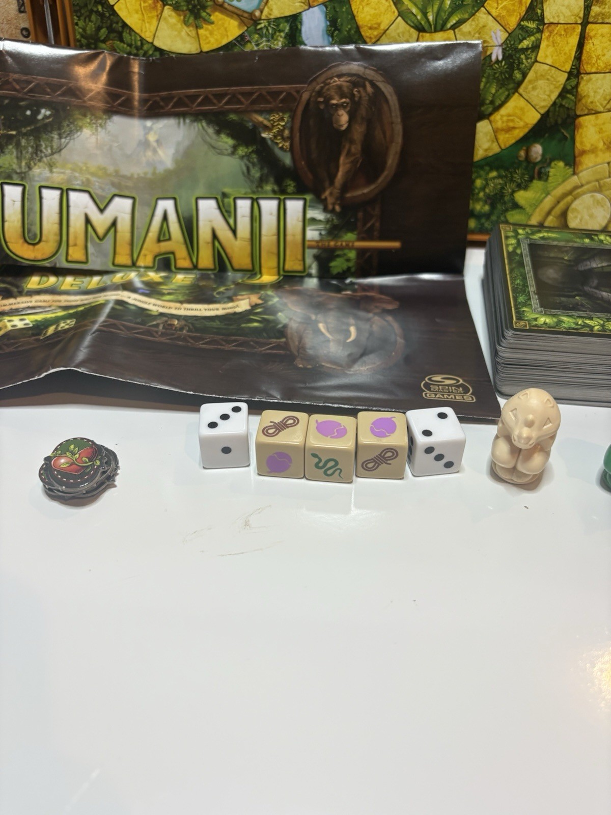 Jumanji Deluxe Electronic Board Game Adventure Game Spin Master Preowned
