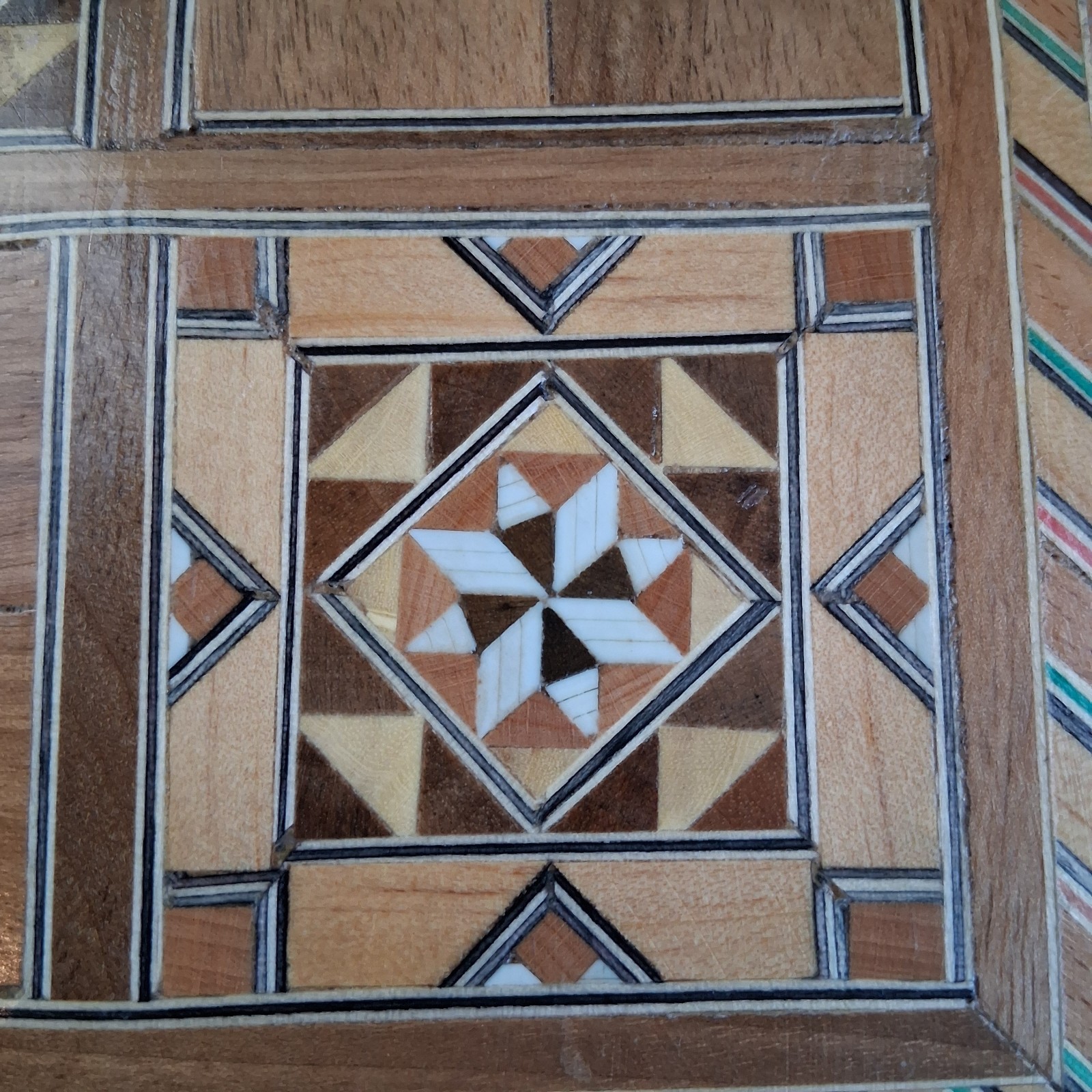 Mediterranean Backgammon & Checkers Set Marquetry Mother Of Pearl Inlay 20″