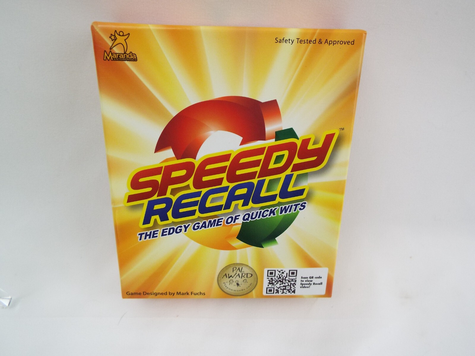 Speedy Recall The Edgy Game of Quick Wits Memory Cards