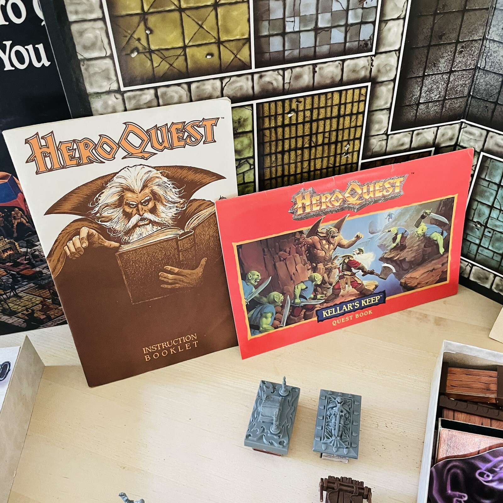 1990 Hero Quest & Kellar’s Keep Quest Pack • Milton-Bradley • Fantasy Board Game
