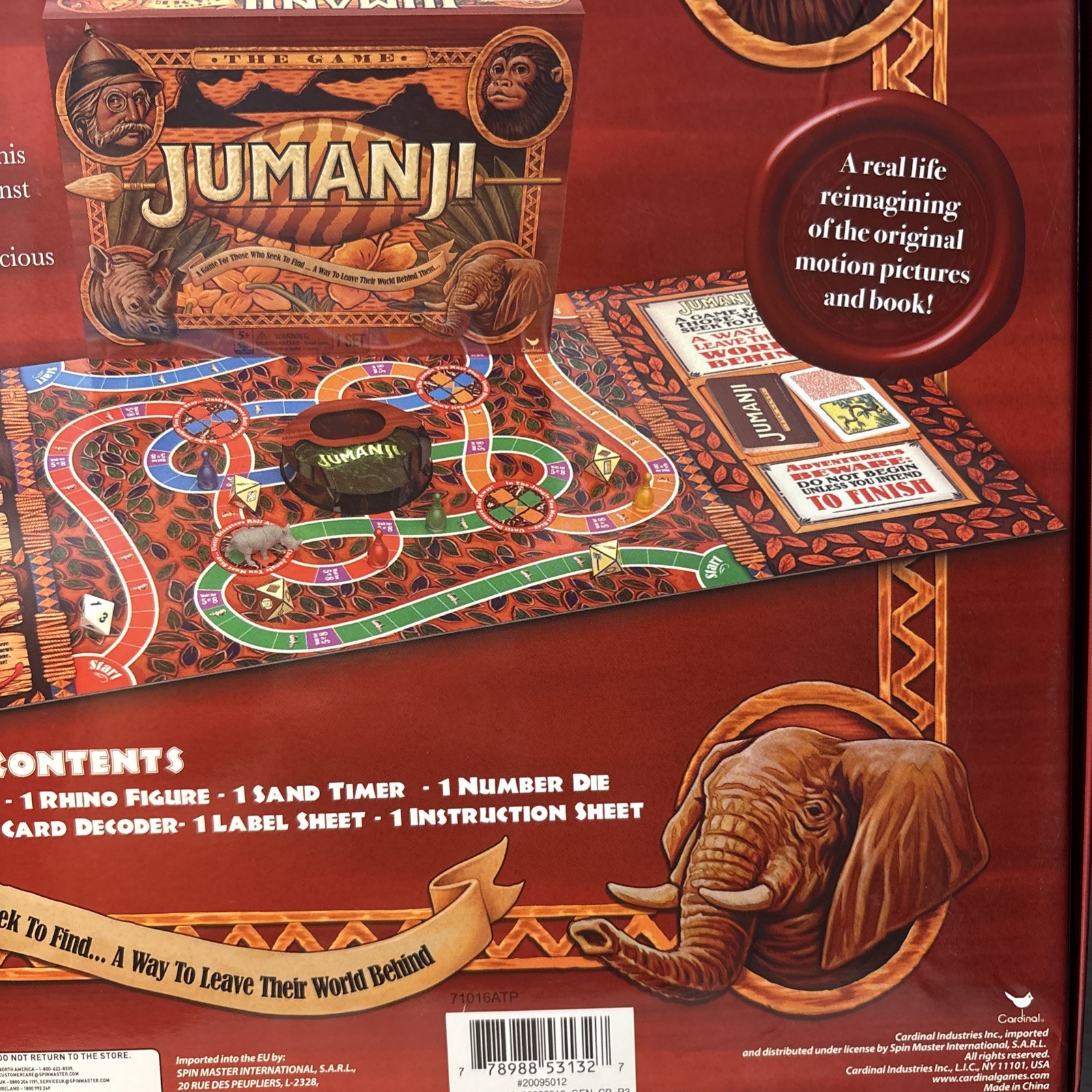 Jumanji Board Game Multiplayer Original Puzzle brand boxed from movie New Sealed