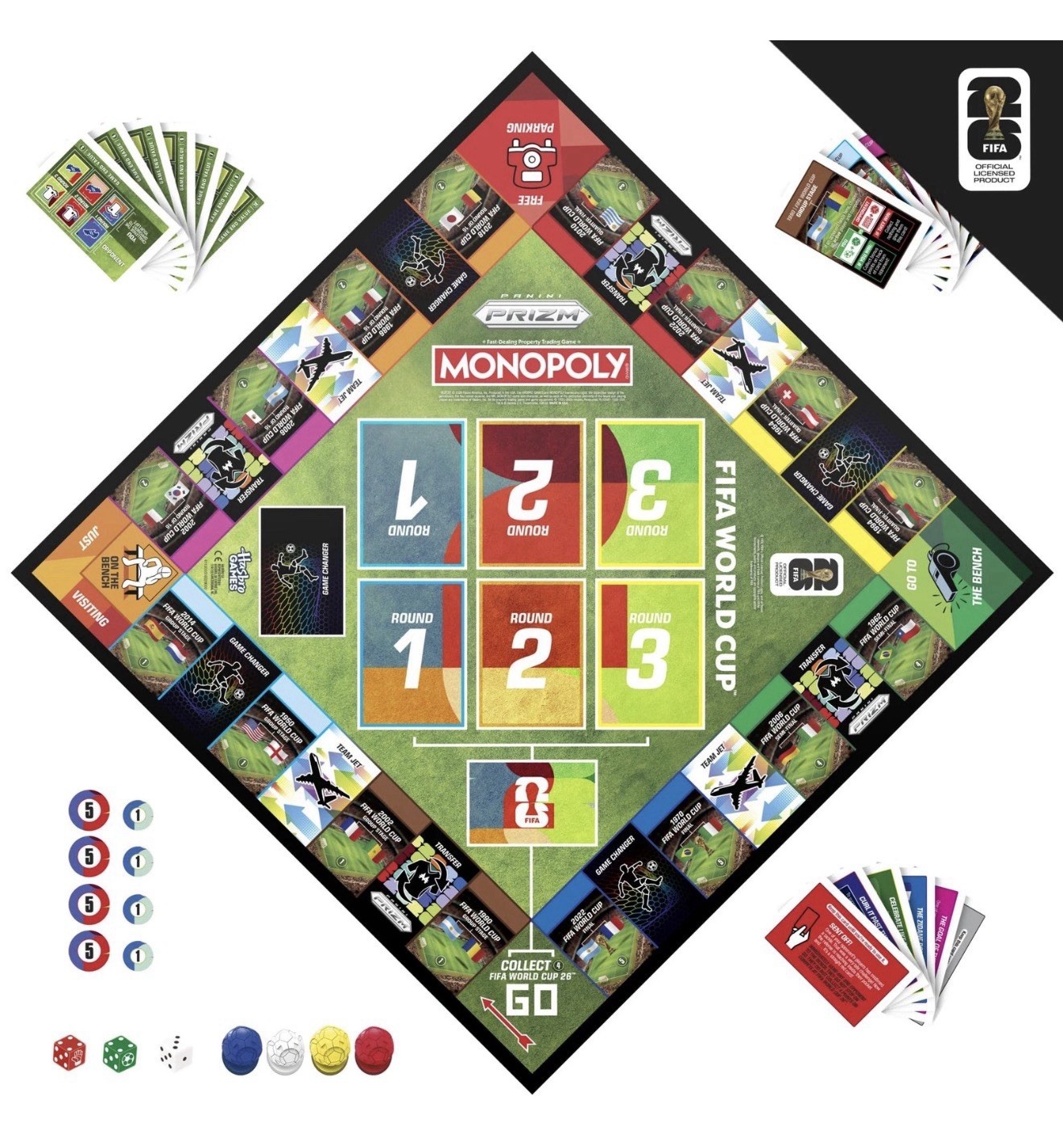 Monopoly – Panini Prizm Packs FIFA World Cup Soccer 2026 Board Game