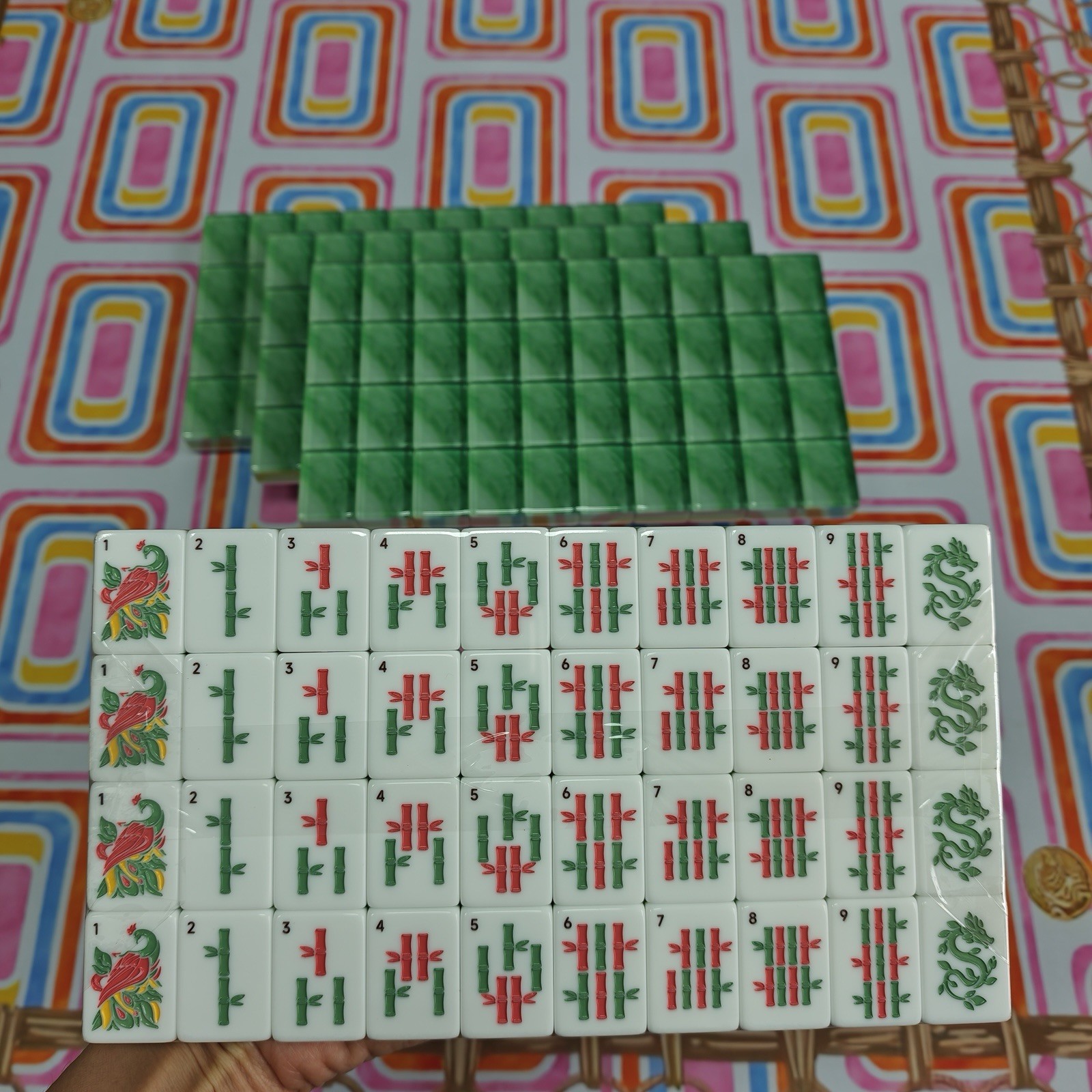 Emerald Wave Garden Mahjong Set Of Tiles American Mahjong Beautiful Oh My Line