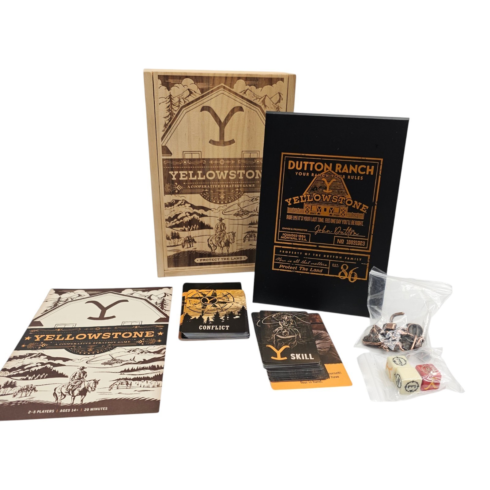 Buffalo Games Yellowstone Cooperative Strategy Board Game Complete 2-5 Players