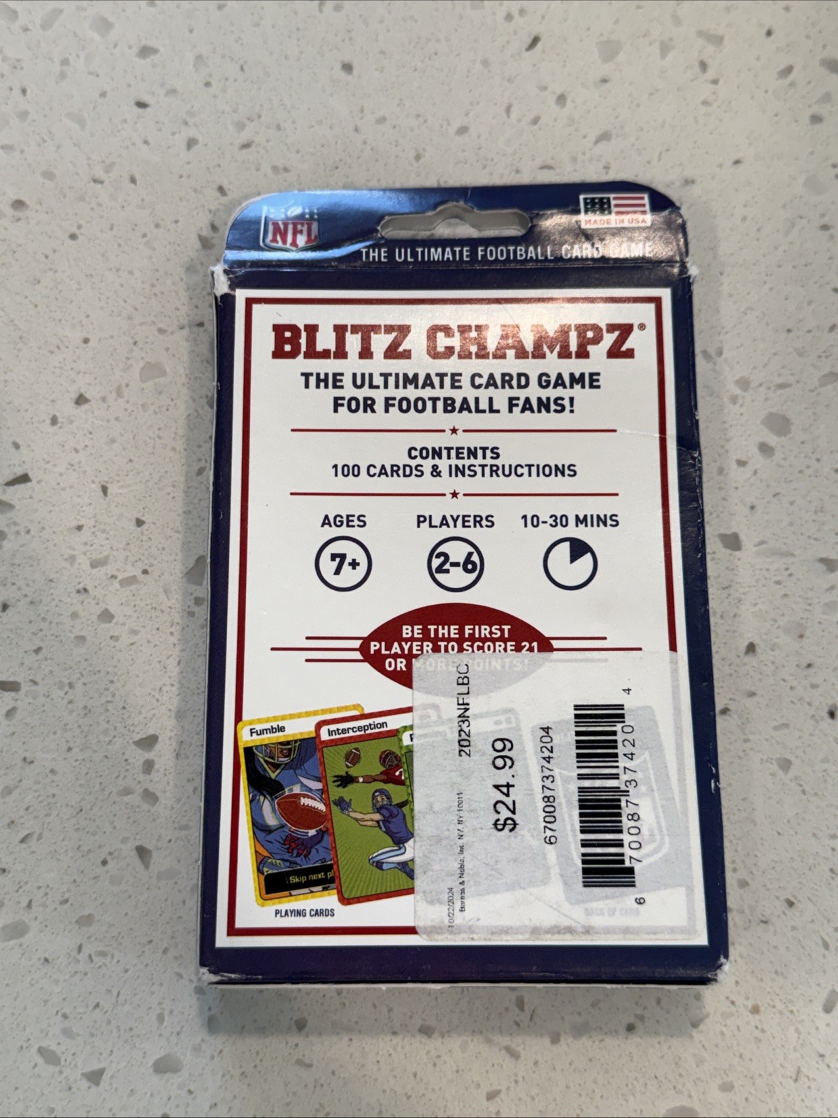 NFL Champions Play Blitz Champz Football Card Game Officially Licensed