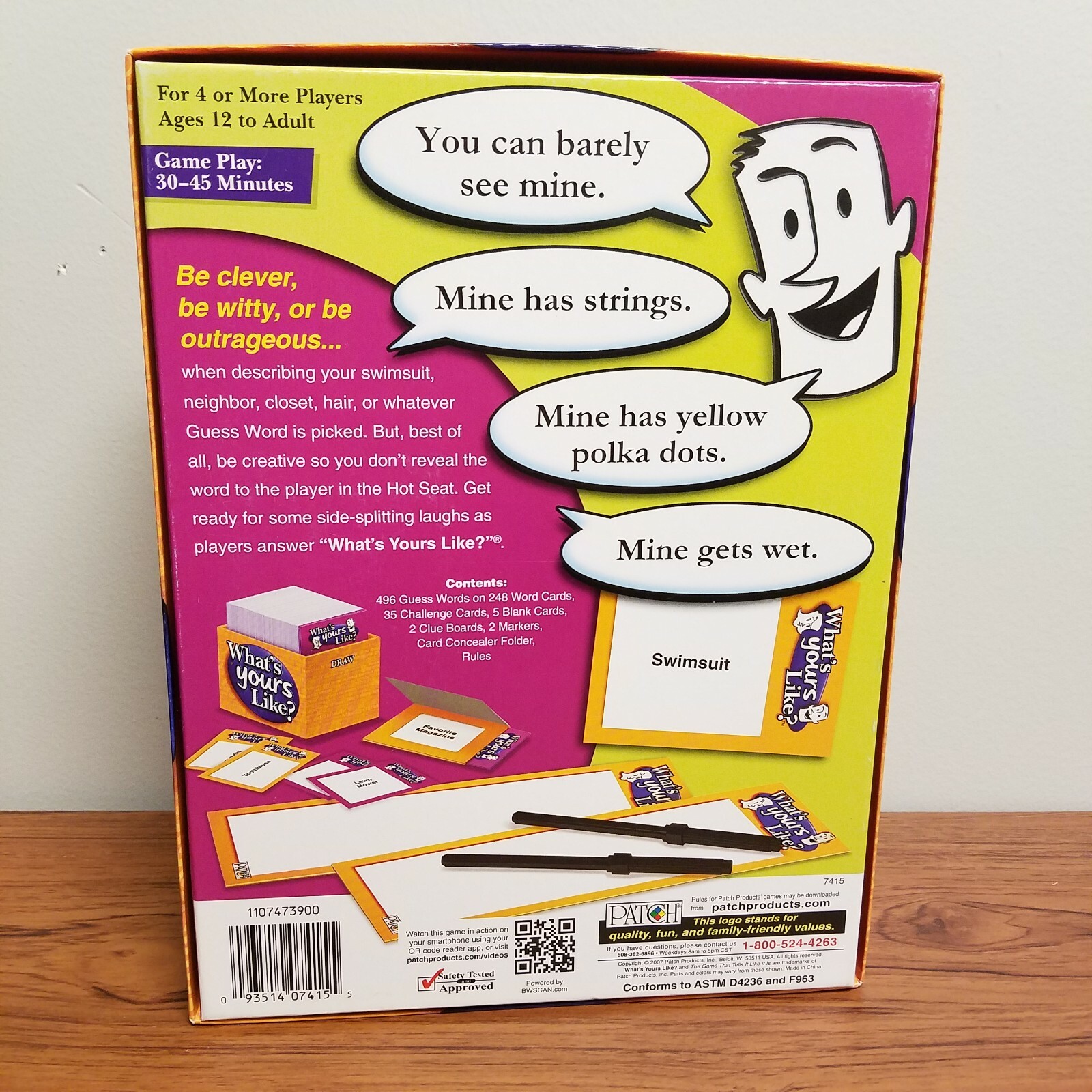 Card Game WHAT’S YOURS LIKE? The Game that tells it like it is Age 12+