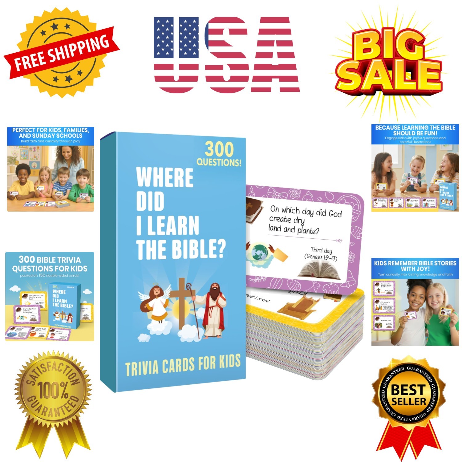 300 Engaging Bible Trivia Card Questions – Fun Bible Games for Kids and Famil…