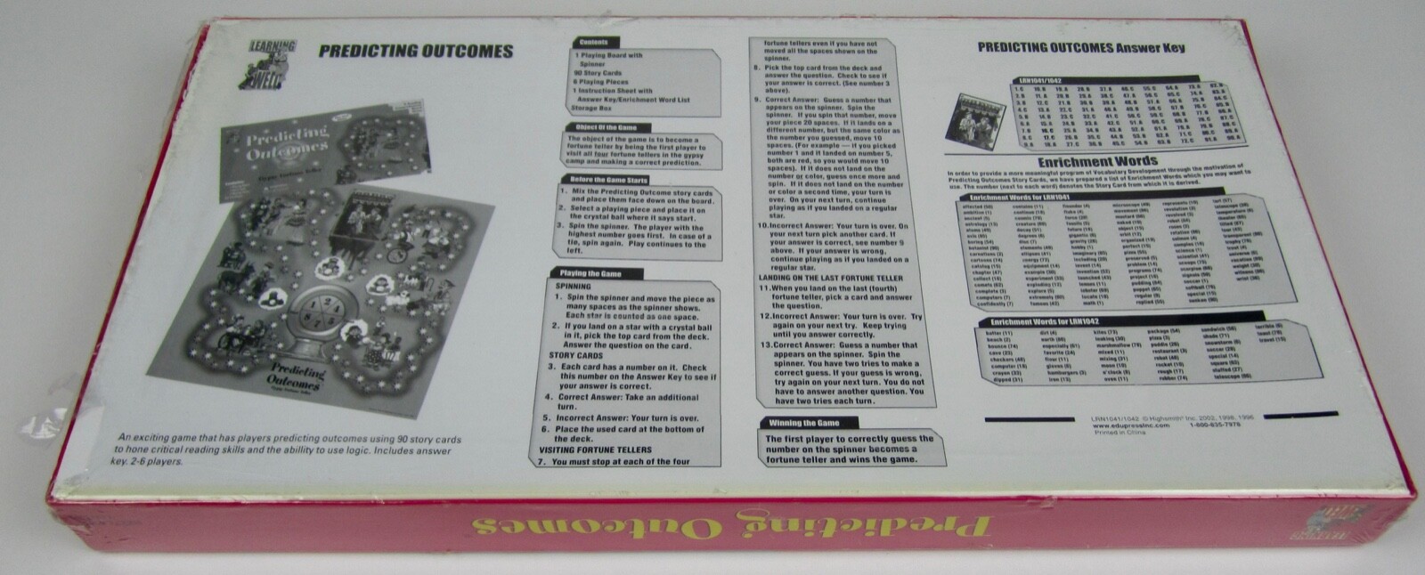 Predicting Outcomes- Gypsy Fortune Teller- Red Level 2.0-3.5- Learning Well