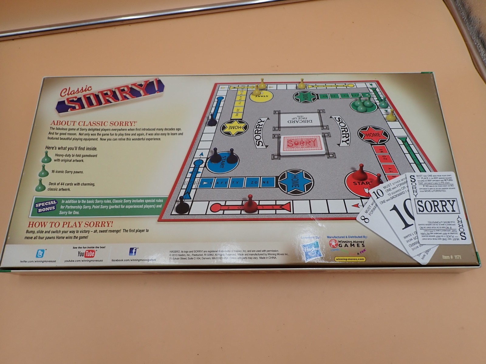 Classic SORRY! Game The Great Game Brand New Sealed Age 6+ 1-4 Players