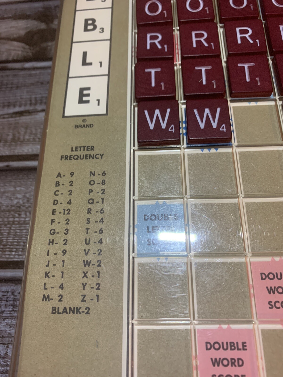 Vintage Scrabble Crossword Board Game Deluxe Rotating Turntable 1989 Complete