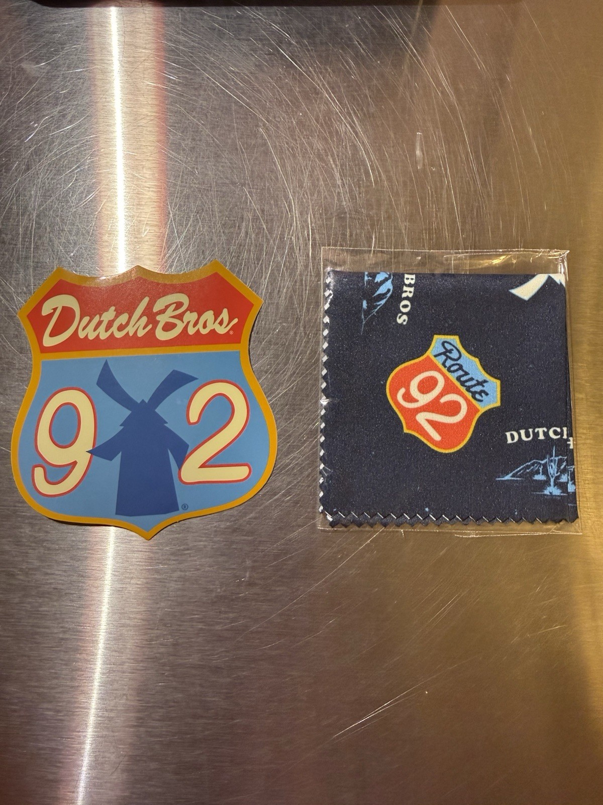 Dutch Bros Route 92 Road Trip Game Set Tin May 2026 Key Chain Stickers Reusable