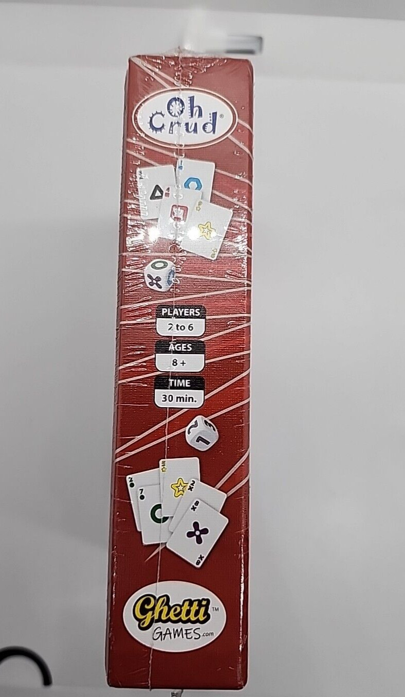 Oh Crud Card & Dice Game for 2 to 6 Players Strategy Card Game Fun