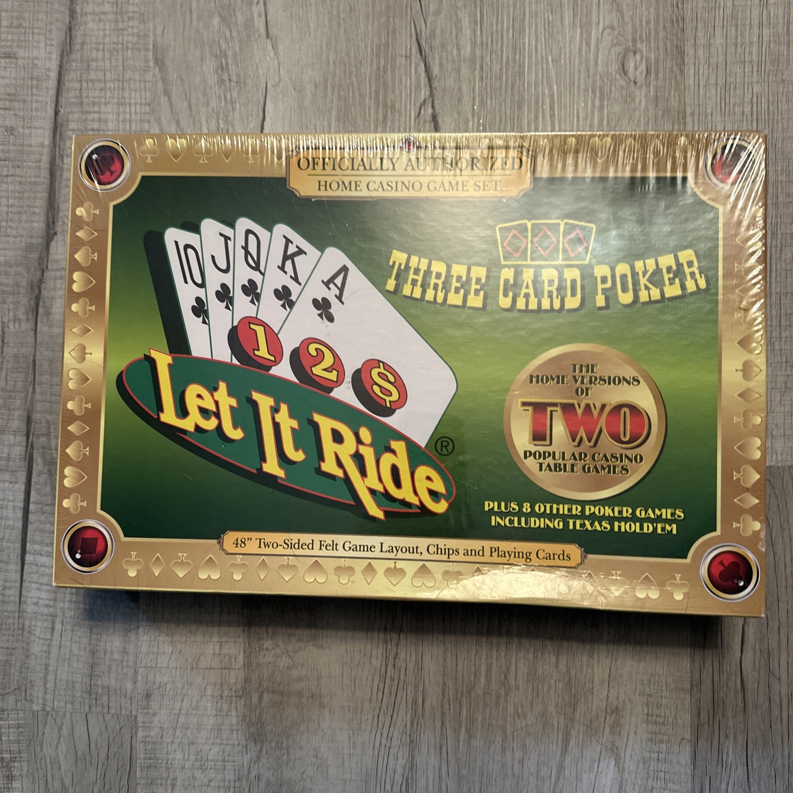 Let It Ride Three Card Poker Texas Hold ‘Em Home Casino Game Set SEALED