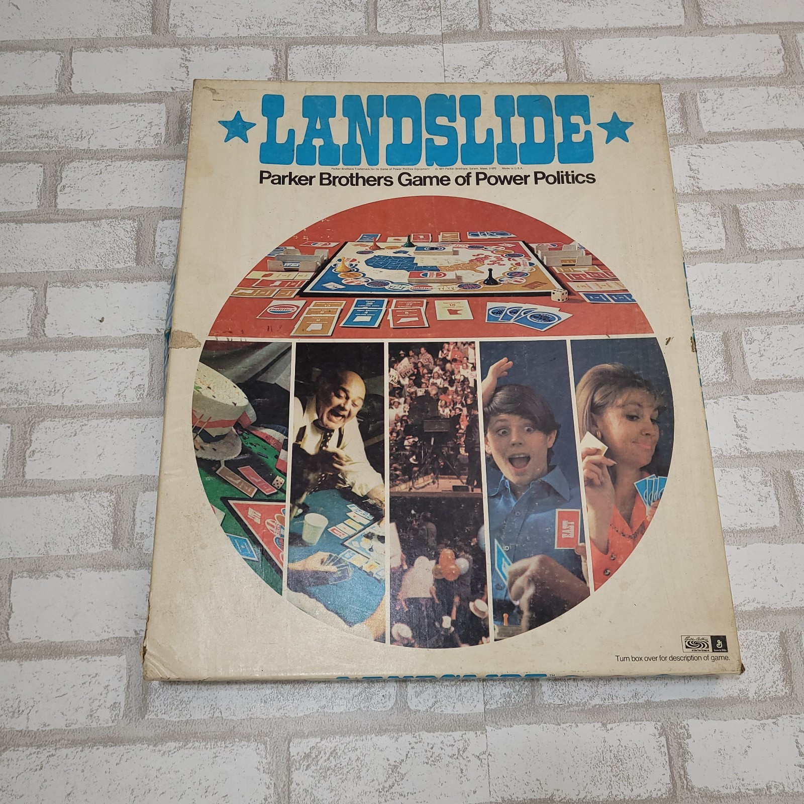Vintage 70s 1971 Landslide Power Politics Board Game Parker Bros CIB Complete